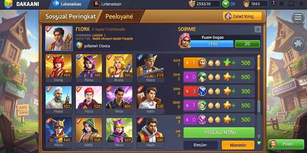 Tampilan permainan yang penuh warna dan interaktif.